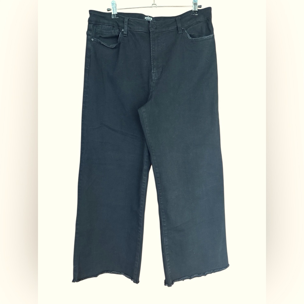 Mica Black Wide-Leg Stretch Jeans 32